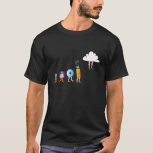 T-shirt Cloud Storage Computer Evolution USB CD File Serv
