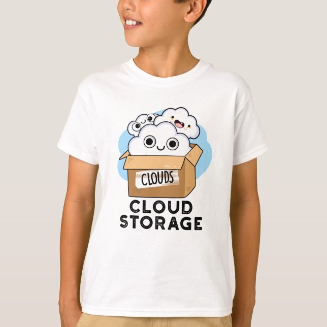 T-shirt Cloud Storage Funny Weather Technology Pun (Devant)