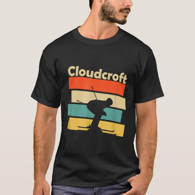 T-shirt Clouroft New Mexico Retro Ski  (Devant)