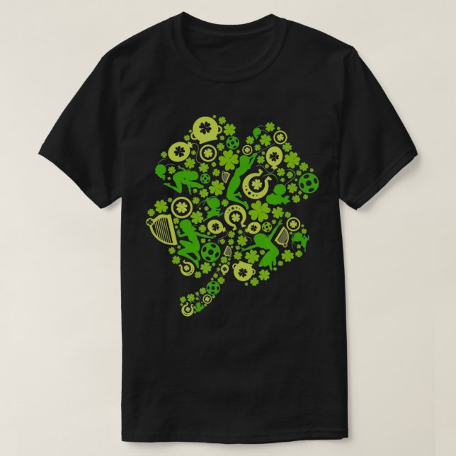 T-shirt Clover de la Saint Patrick de Ladybug miqueux avec (Design devant)
