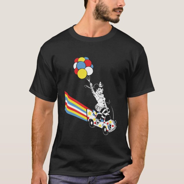 T-shirt Clown Car Sindi en noir (Devant)