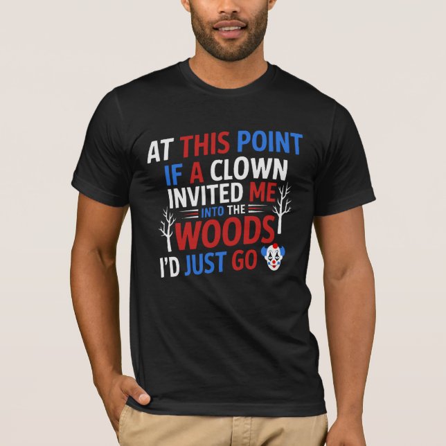 T-shirt Clown dans les bois (Devant)