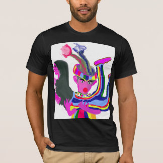 T-shirt Clown de cirque coloré et belle performeuse