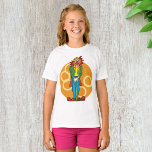 T-shirt Clown de dessin animé fantaisiste aux couleurs viv