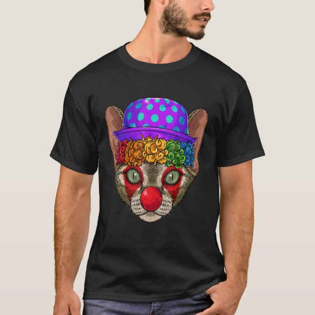 T-shirt Clown Devon Rex Circus Costume de Carnaval Cat Thè (Devant)