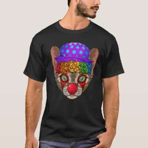 T-shirt Clown Devon Rex Circus Costume de Carnaval Cat Thè