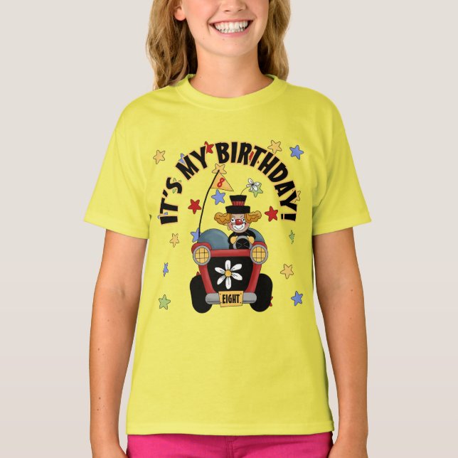 T-shirt Clown du 8e anniversaire (Devant)