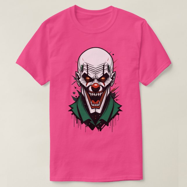T-shirt Clown du mal blanc (Design devant)