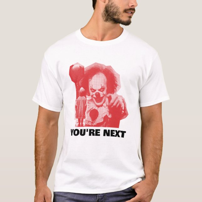 T-SHIRT CLOWN EFFRAYANT PERSONNALISABLE AVEC AJOUTER PHRAS (Devant)