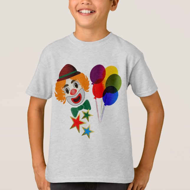 T-shirt Clown et ballons de cirque d'amusement (Devant)