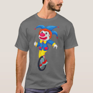 T-shirt Clown féminin sur monocycle Clown VNeck