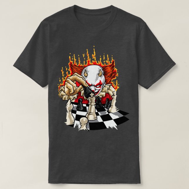 T-shirt Clown flamboyant avec échecs (Design devant)