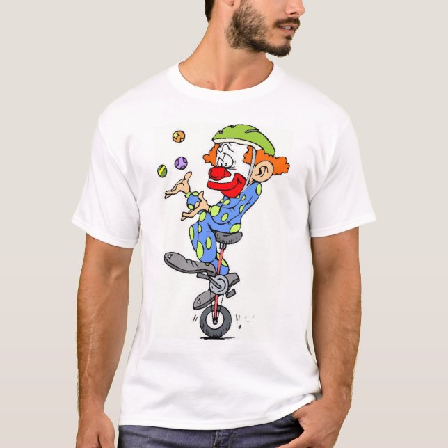 T-shirt clown_on_unicycle (Devant)