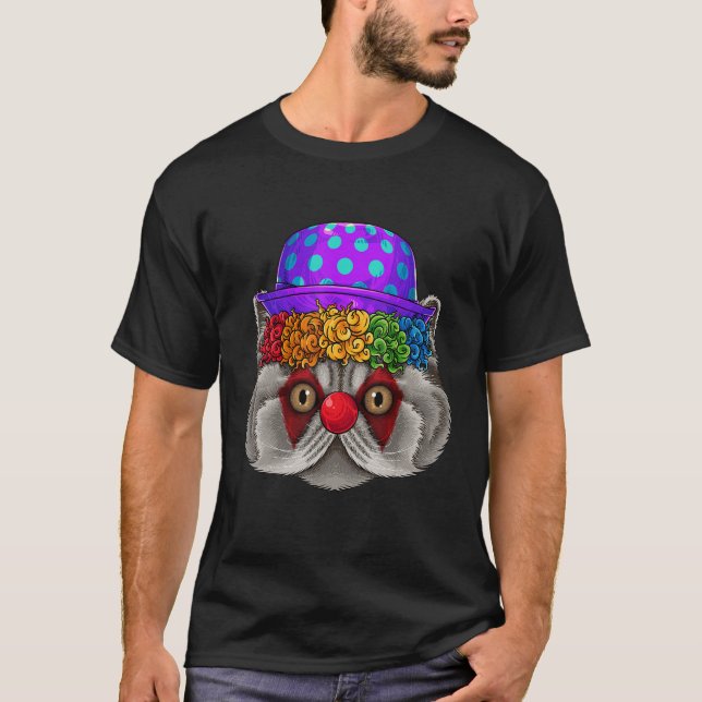 T-shirt Clown Persian Circus Carnival Costume Cat Theme Pa (Devant)