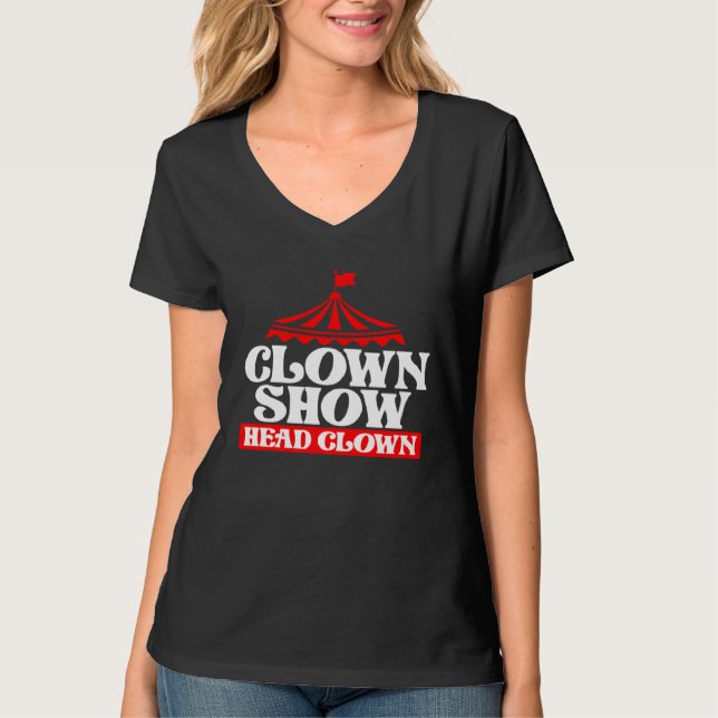 T-shirt Clown Show Head Clown (Devant)