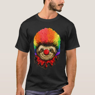 T-shirt Clown Sloth Carnival Cirque Personnel Lazy Animal