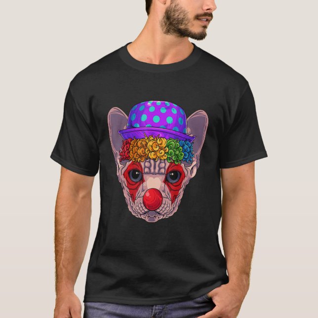 T-shirt Clown Sphynx Cirque Costume de Carnaval Cat Thème  (Devant)