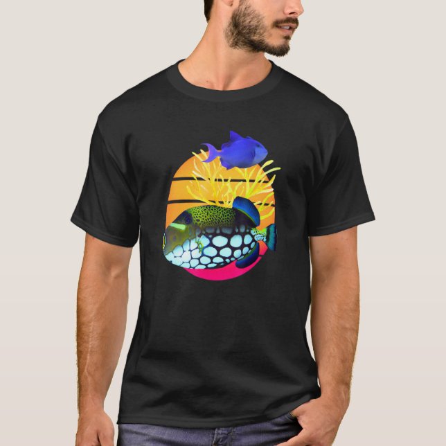 T-shirt Clown Trigger Niger Trigger Poisson Agressive Salt (Devant)