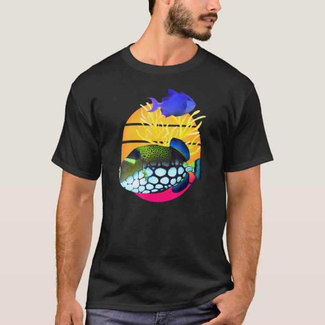 T-shirt Clown Trigger Niger Trigger Poisson Agressive Salt (Devant)