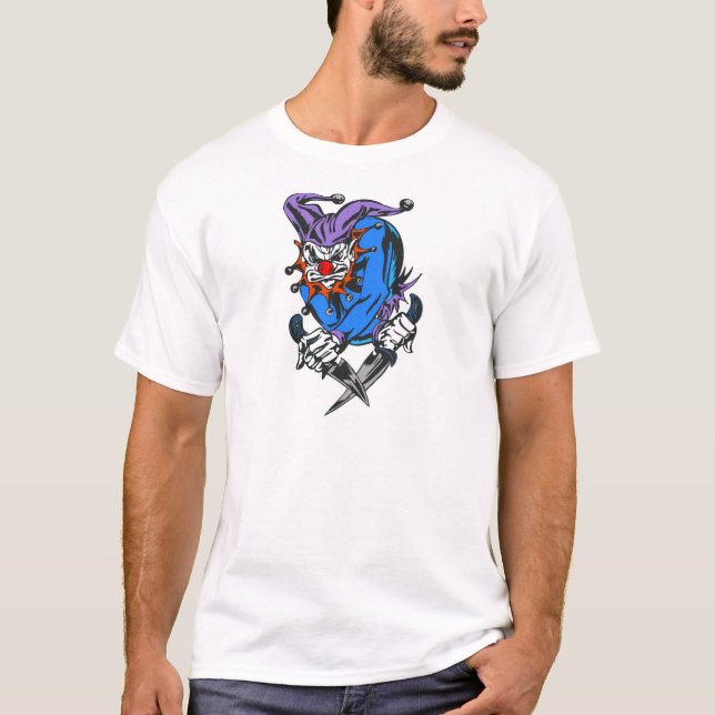 T-shirt clown tueur maléfique (Devant)