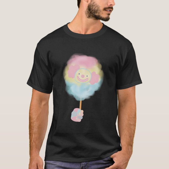 T-shirt Clowncore Clown Cotton Candy (Devant)