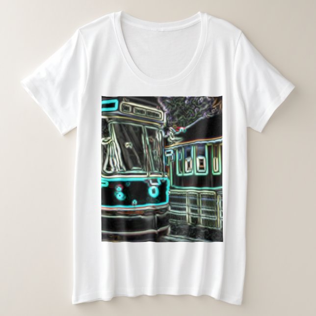 T-shirt CLRV Neon à stn Womens Plus Size (Design devant)