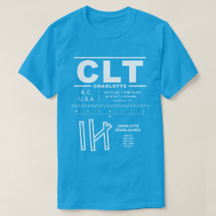 T-shirt CLT de l'aéroport Charlotte Douglas Int-l