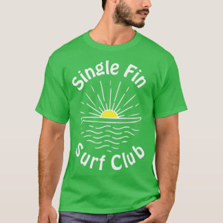 T-shirt Club à surf unique Long-board à nageoires simples