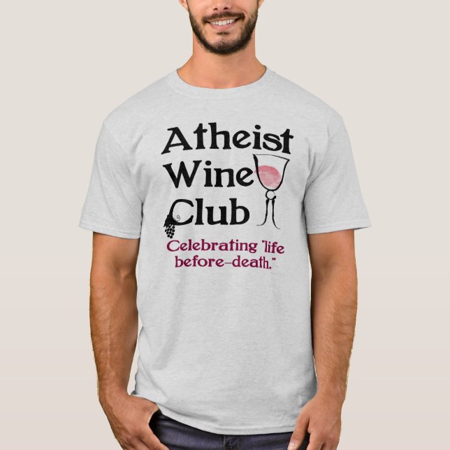 T-shirt Club athée de vin (Devant)