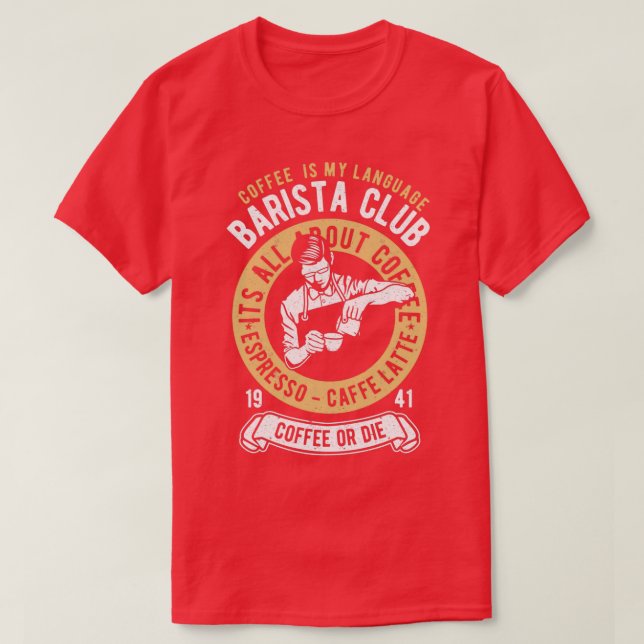 T-shirt Club Barista 3 (Design devant)