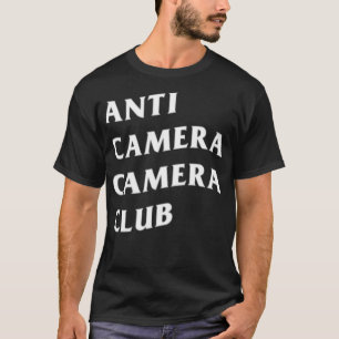 T-shirt Club Caméra anti-caméra noir