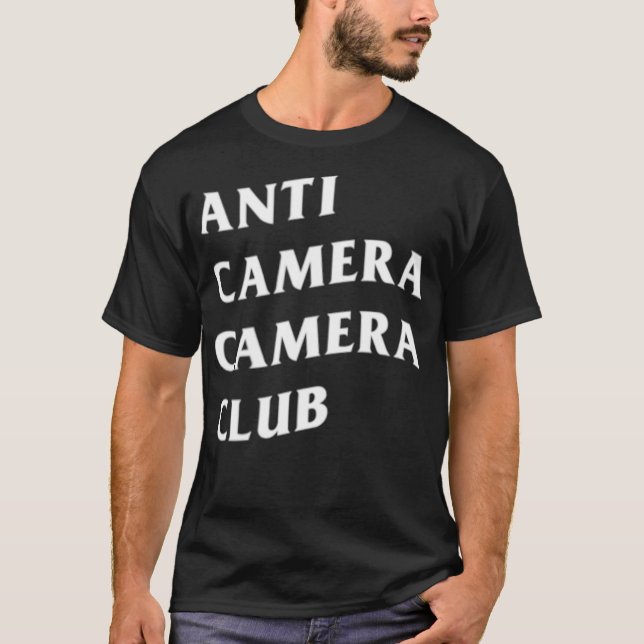 T-shirt Club Caméra anti-caméra noir  (Devant)