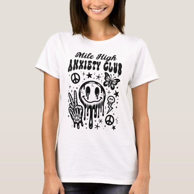 T-shirt Club d'anxiété de Mile (Devant)