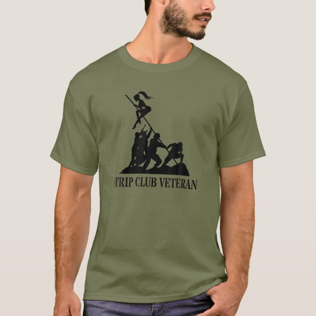T-shirt Club de bande vétéran militaire amusant vétérans r (Devant)