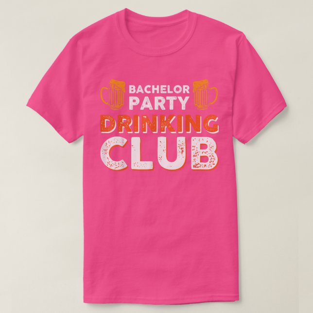 T-shirt Club de boisson pour enterrement de vie de garçon  (Design devant)