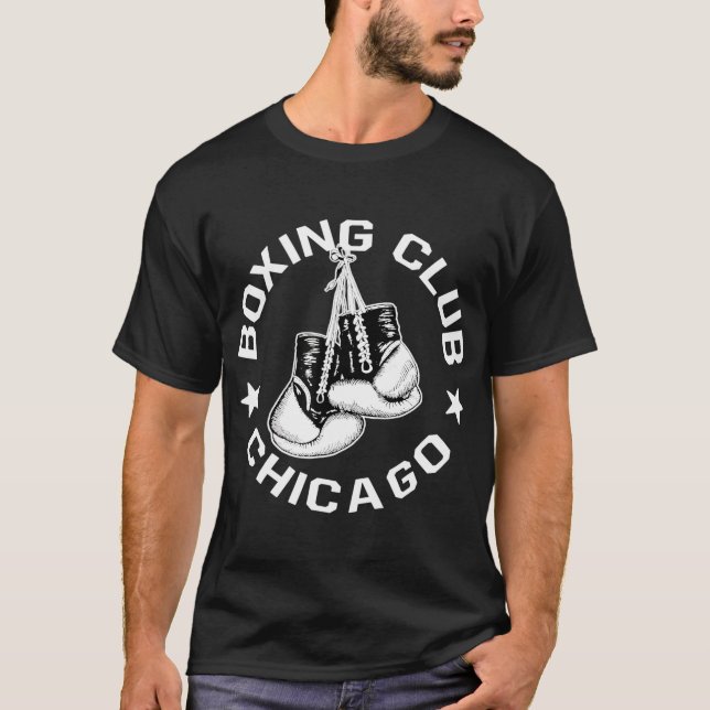 T-shirt Club de boxe Chicago Gants pour un amoureux de box (Devant)