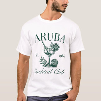 T-shirt club de cocktail d'Aruba