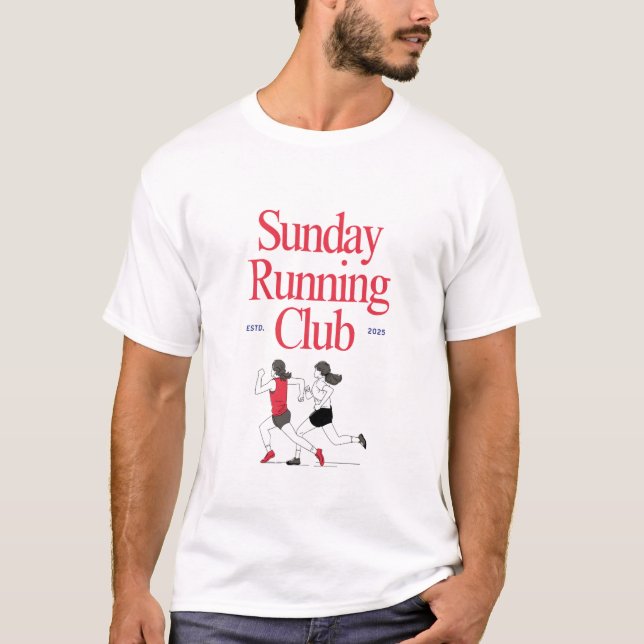 T-shirt club de course du dimanche (Devant)