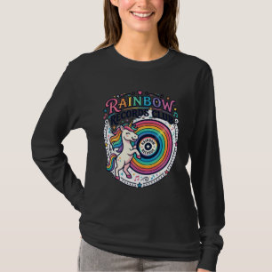 T-shirt Club de disques Licorne Arc-en-Ciel Fond Blanc Mig