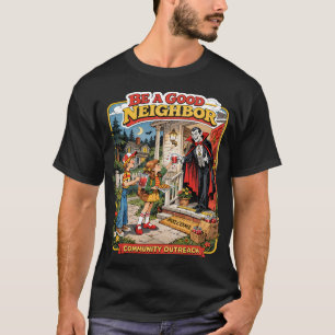 T-shirt Club de Filles Bizarres Vampire dans Cercueil