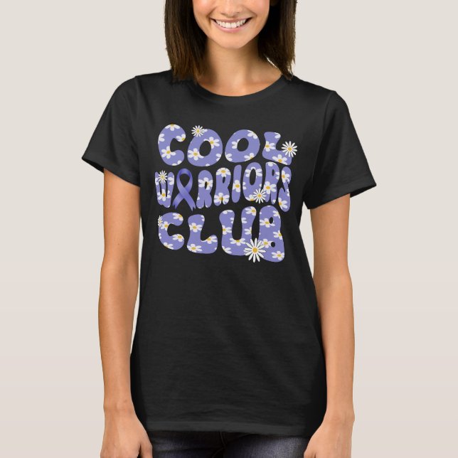 T-shirt club de guerrier cool sensibilisation au cancer de (Devant)