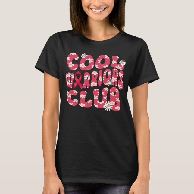 T-shirt club de guerrier cool sensibilisation au cancer du (Devant)