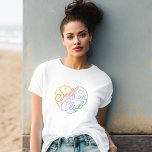 T-shirt Club de l'amour du coeur Rétro<br><div class="desc">Coeur Rétro T-Shirt du club d'amour mignon</div>