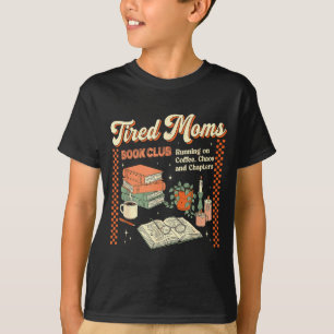 T-shirt Club de lecture de mamans fatiguées design rétro l
