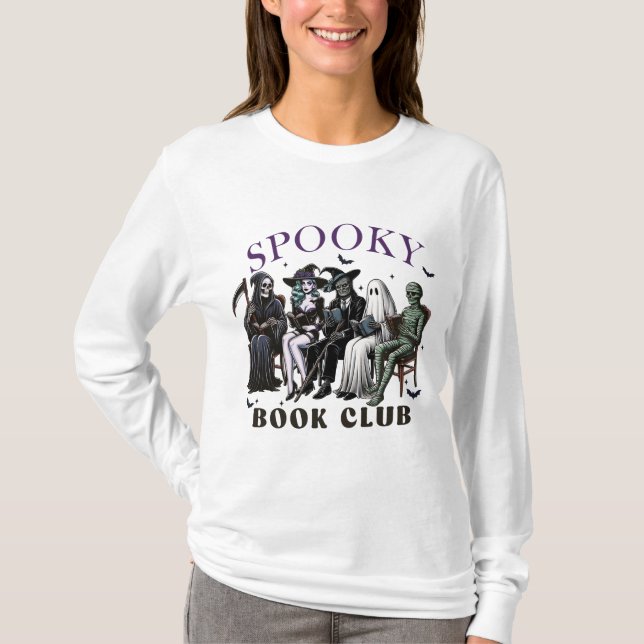 T-shirt club de lecture éffrayant (Devant)