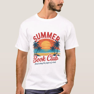 T-shirt Club de lecture rétro d'été Vacances amusantes à l