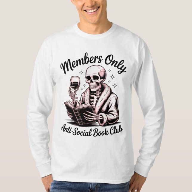 T-shirt Club de livres antisociaux (Devant)