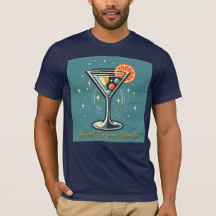 T-shirt Club de Martini Atomique Cocktail Rétro Futuriste