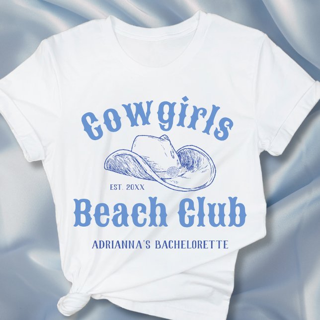 T-shirt Club de plage Coastal Cowgirl Bachelorette Custom (Coastal Cowgirl Beach Club Bachelorette Custom T-Shirt)