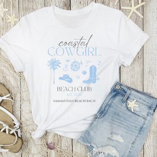 T-shirt Club de plage de cowgirl côtière Bachelorette Fave